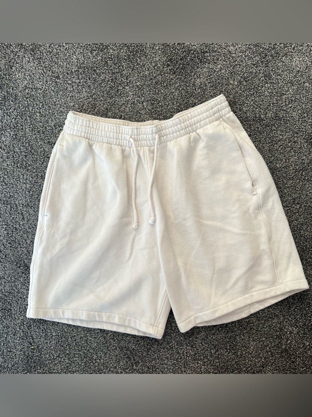 Abercrombie & Fitch White Drawstring Shorts
